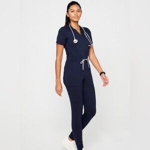 Fabletics Empower StretchTech Scrub Jumpsuit XS in Navy